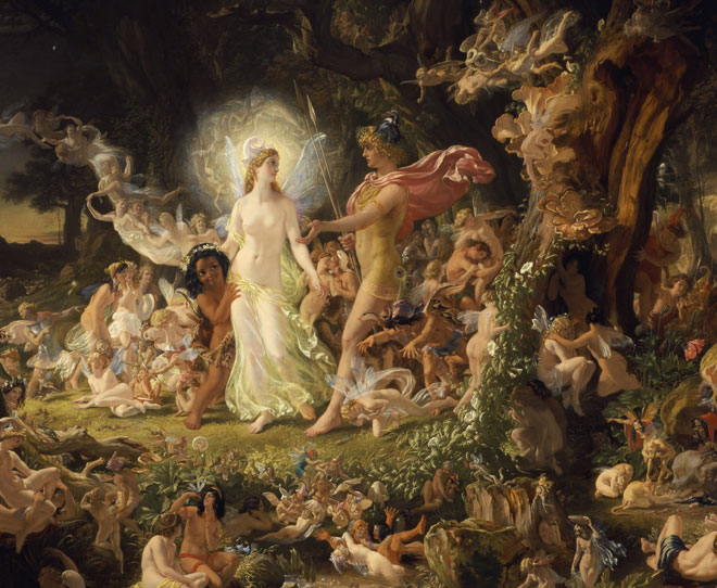 Painting La Querelle d'Oberon et Titania by Joseph Noel Paton